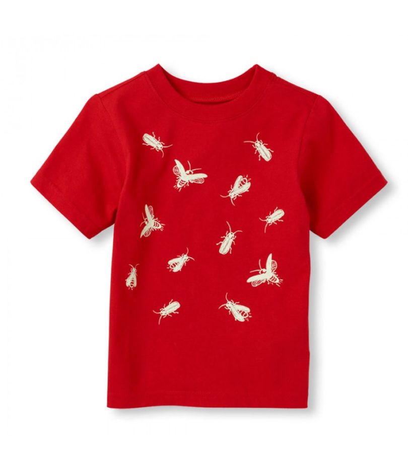 Childrens Place Red Boys Tee/Glow-In-The-Dark Print