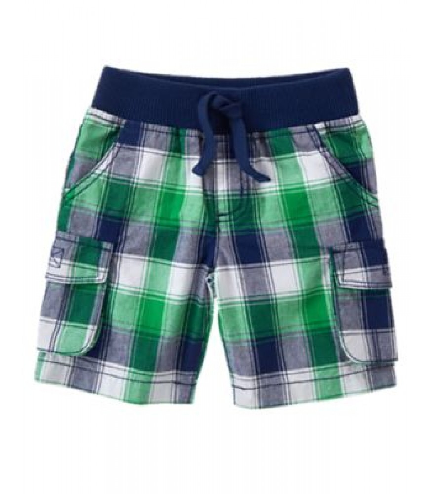 crazy8 green plaid cargo shorts