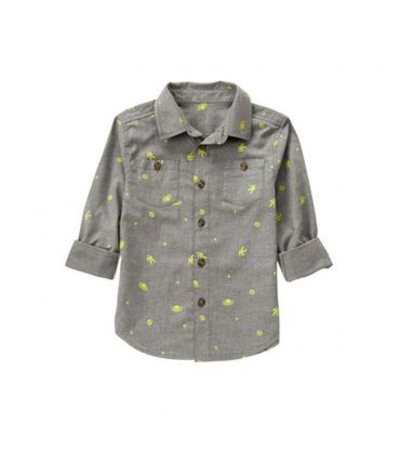 Gymboree grey asteroid l/s shirt