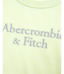 Abercrombie Light Green Aber & Fitch Side Ruched Logo Tee