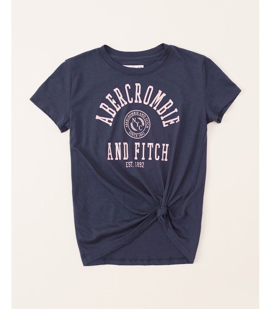 Abercrombie Navy Logo Tee