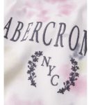 Abercrombie Purple Tie Dye Knot Front Graphic Logo Tee