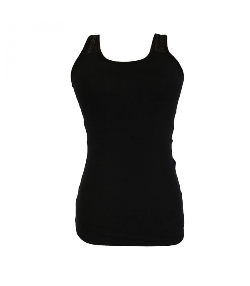 Arizona Black Tank Top Wt Lace Back