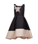 Bonnie Jean Black Mikado Hi-Low Dress