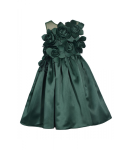 Bonnie Jean Green Floral Cascade Party Dress