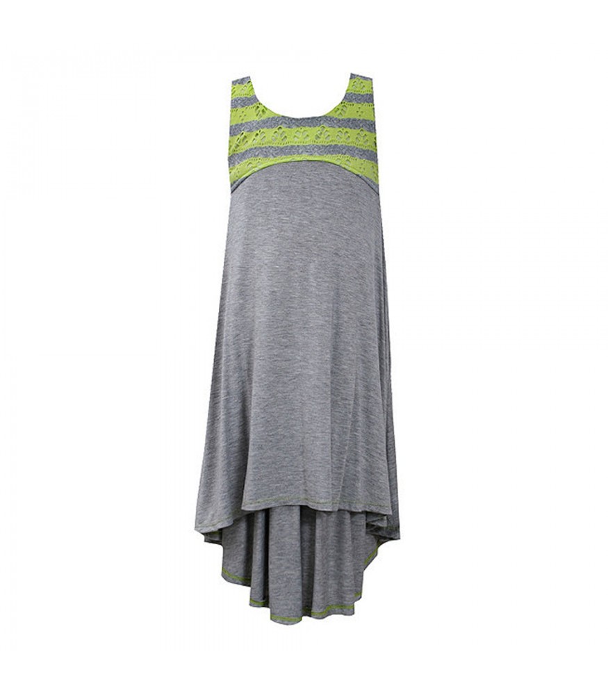 Bonnie Jean Grey/Lemon Sleeveless Racerback Dress
