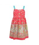Bonnie Jean Orange Paisley Print Sundress