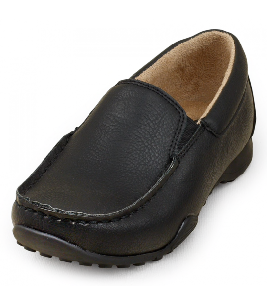 Childrens Place Black Boys Slip On Dress Shoes
