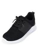 Childrens Place Black With White Sole Lace Sneakers