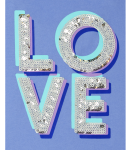 Childrens Place Blue Love Sequin Cross Back Top
