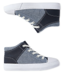 Jumping beans grey sequined hi-top lace girls sneakers