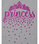 Childrens Place Grey Princess Graphic Tee