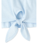 Childrens Place Light Blue Butterfly Tie Front Hi-Low Top