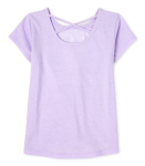 Childrens Place Lilac Flip Sequin Cross Back Top