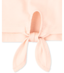 Childrens Place Peach Tie Front Hi-Low Top