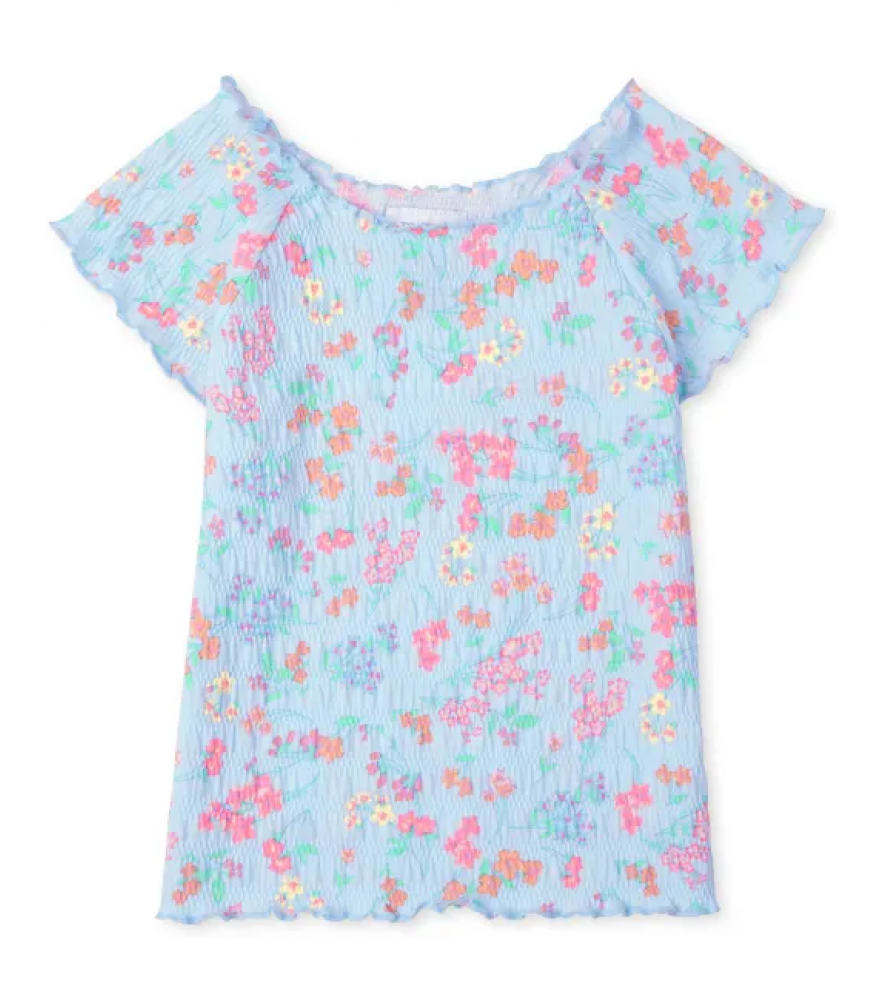 Childrens Place Sky Blue Floral Top