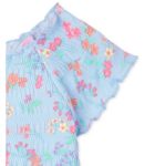 Childrens Place Sky Blue Floral Top