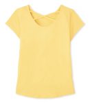 Childrens Place Yellow Wt Gold Sequin Cross Back Tee