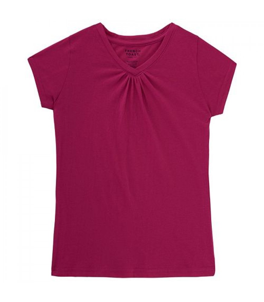 French Toast Pink V Neck Tee