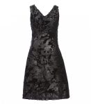 Gb Girls Black Sleeveless V-Neck Velvet Sequin Dress