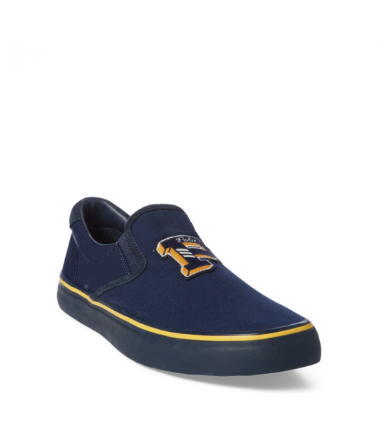 Polo Ralph Lauren Navy Wt Yellow & Blue "P" Sneaker - Adult Size