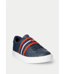Polo Ralph Lauren Navy_Red Leather Slip On Sneaker