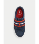 Polo Ralph Lauren Navy_Red Leather Slip On Sneaker