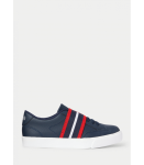 Polo Ralph Lauren Navy_Red Leather Slip On Sneaker