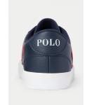 Polo Ralph Lauren Navy_Red Leather Slip On Sneaker