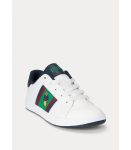 Polo Ralph Lauren White Polo Bear Lace Up Sneaker
