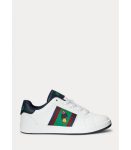 Polo Ralph Lauren White Polo Bear Lace Up Sneaker