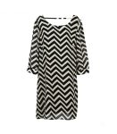 Speechless Black_White Cheverom Skirtail Dress