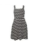 Speechless Black_White Cheverom Skirtail Dress