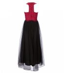 Xtraordinary Wine_Beaded Lace Black Tulle Overlay Maxi Dress