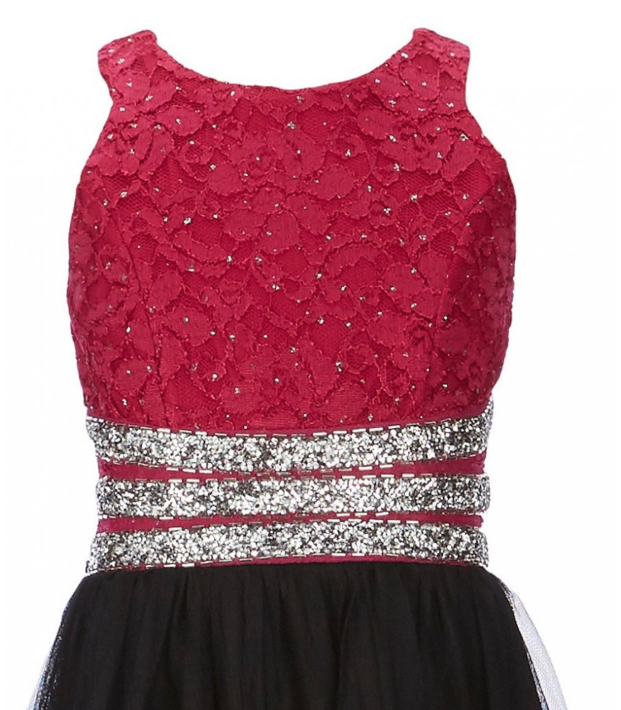 Xtraordinary Wine_Beaded Lace Black Tulle Overlay Maxi Dress2