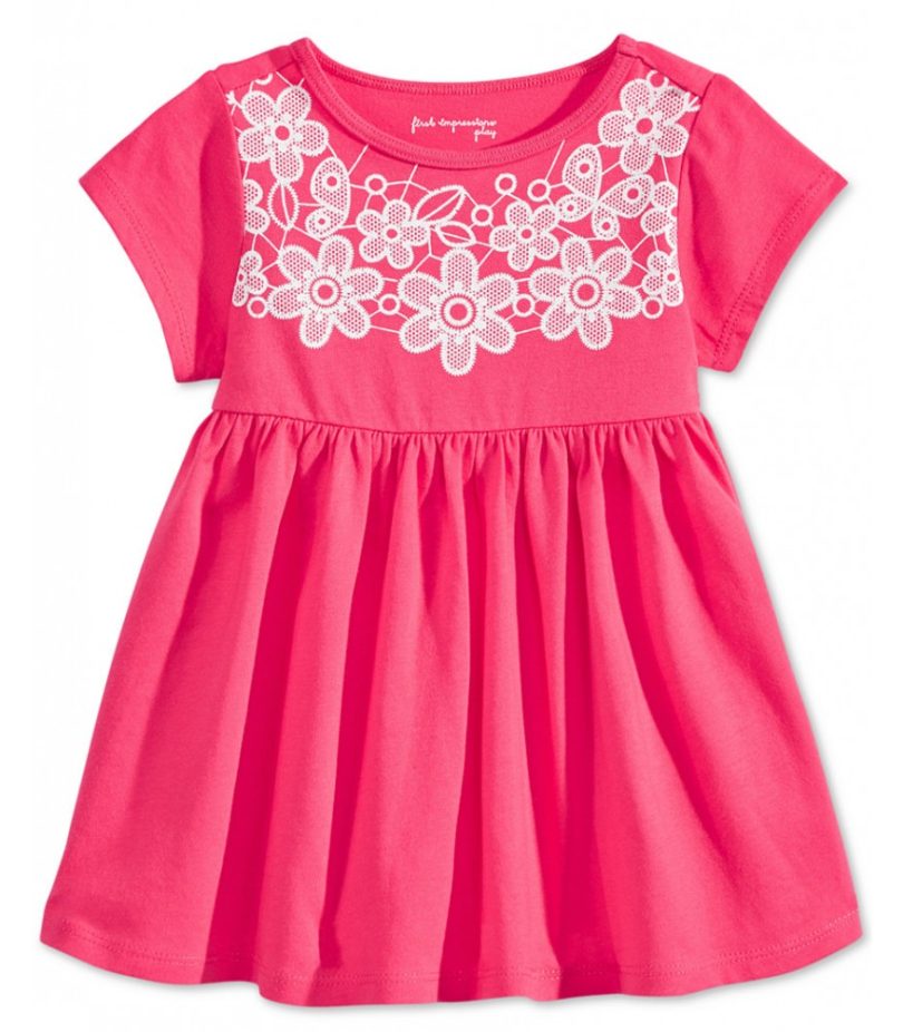 First Impression Pink/White Lace Babydol Tunic