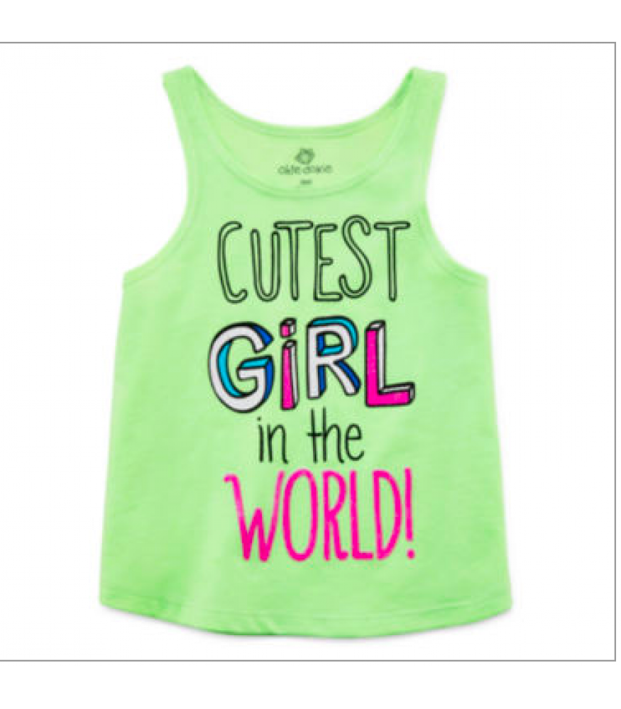 okie dokie green lime cutest girl tee