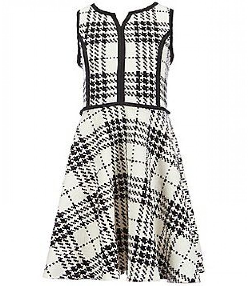 pippa&julie black/off white printed knit dress